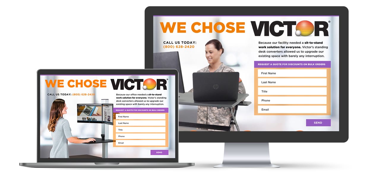 Victor Ads and Landing Pages